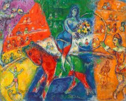 Marc Chagall Le Cirque Rouge Et Bleu