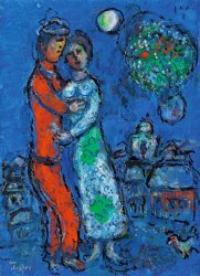 Marc Chagall Le Couple Dans La Nuit, 1978 1980