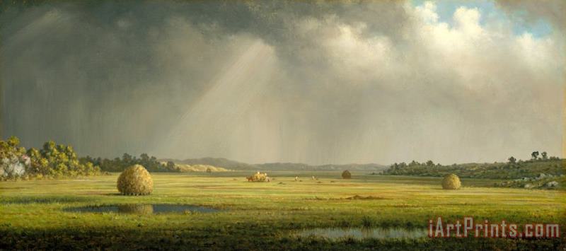 Newburyport Meadows painting - Martin Johnson Heade Newburyport Meadows Art Print