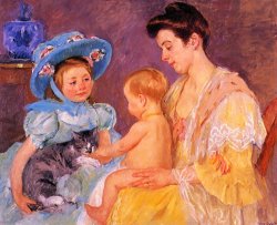 Mary Cassatt Children Playing with a Cat