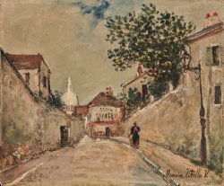 Maurice Utrillo Rue Norvins a Montmartre