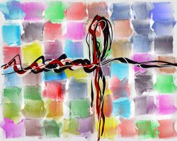 Michael Greenaway Abstract Patchwork Canvas