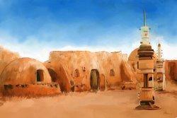 Michael Greenaway Star Wars Film Set Tatooine Tunisia
