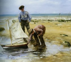 Norbert Goeneutte Enfants Jouant Sur La Plage