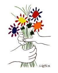 Pablo Picasso Hand with Bouquet