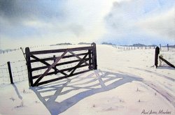 Paul Dene Marlor Winter Scene with Gate