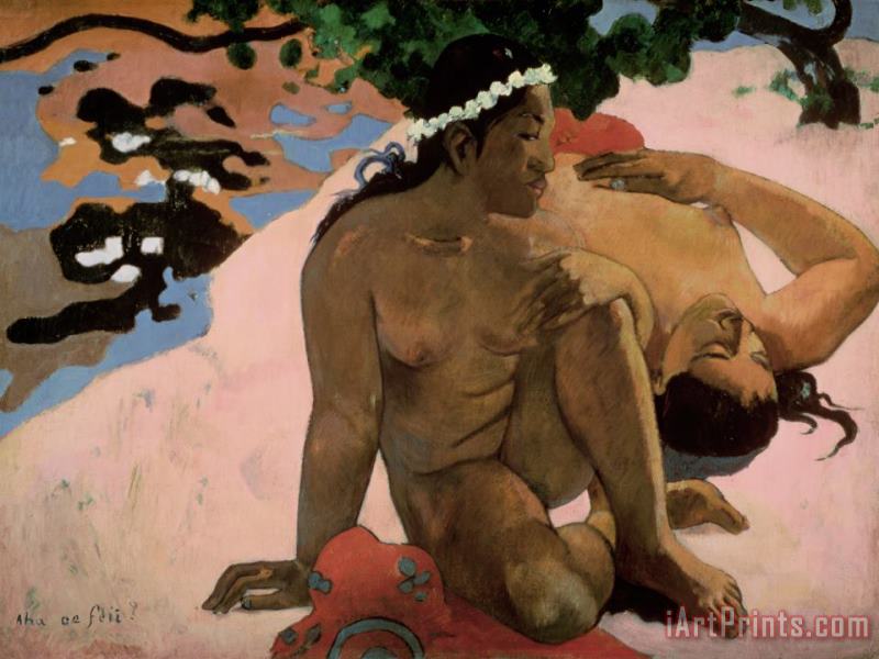 Paul Gauguin Are You Jealous Art Painting