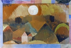 Paul Klee Landschaft in Rot Mit Dem Weissen Gestirn 1917
