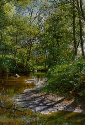 Peder Mork Monsted A River Landscape