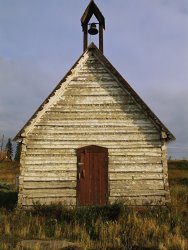 Raymond Gehman An Historic Anglican Church Built in 1860 with Square Logs