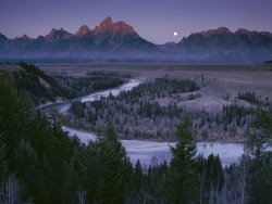 Raymond Gehman Dawn Strikes The High Ridge of The Teton Range