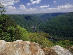 Raymond Gehman Elevated View of The New River Gorge And Mountains From Grand View