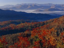 Raymond Gehman Fog Lying in Mountain Valleys in The Early Morning in Autumn