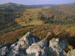 Raymond Gehman Granite Outcrop of Big Pinnacle with Mount Rogers Left Background