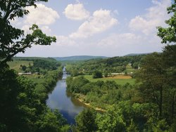 Raymond Gehman Railroad Bridge Over The Tye River at Its Confluence with The James