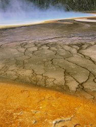 Raymond Gehman Steam Rises From Grand Prismatic Spring