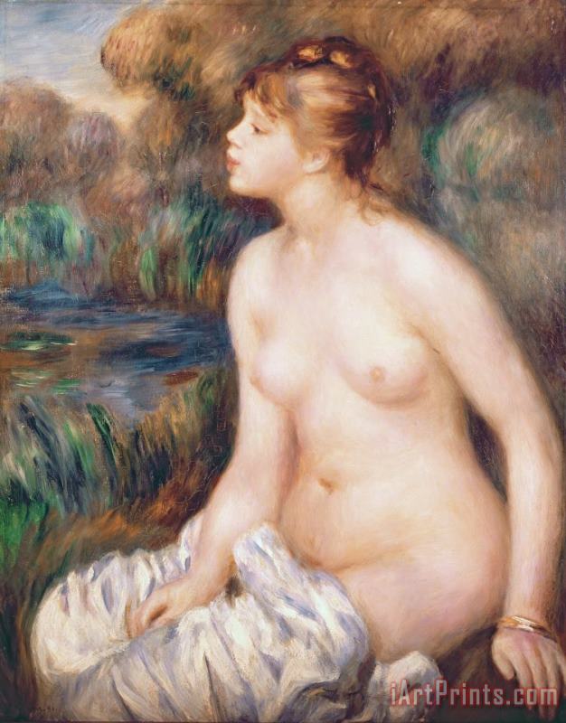 Seated Female Nude painting - Renoir Seated Female Nude Art Print Seated Female Nude painting - Renoir Seated Female Nude Art Print