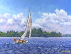 Richard De Wolfe Sailing the Reach