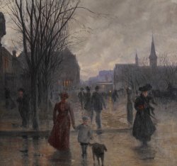Robert Koehler Rainy Evening On Hennepin Avenue