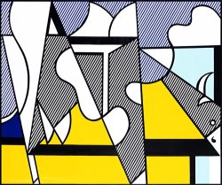 Roy Lichtenstein Cow Going Abstract Triptyque, 1982