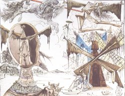 Salvador Dali Don Quixote And The Windmills