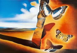 Salvador Dali Landscape with Butterflies