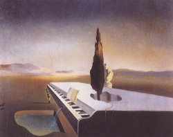 Salvador Dali Necrophiliac Fountain Flowing From a Grand Piano 1933