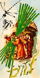Salvador Dali Ten of Staves, From Lyle Stuart Tarot Prints