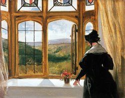 Sir Edwin Landseer Duchess of Abercorn looking out of a window