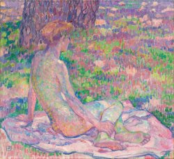 Theo van Rysselberghe Baigneuse Assise Etude De Nu Ou Petit Nu Assis (sous Les Pins)