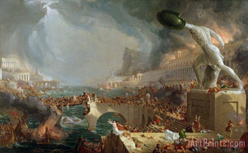 Thomas Cole The Course of Empire - Destruction Art Print