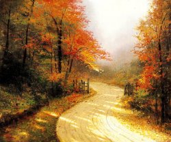 Thomas Kinkade Autumn Lane