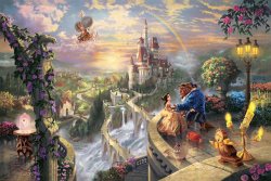 Thomas Kinkade Beauty And The Beast Falling in Love
