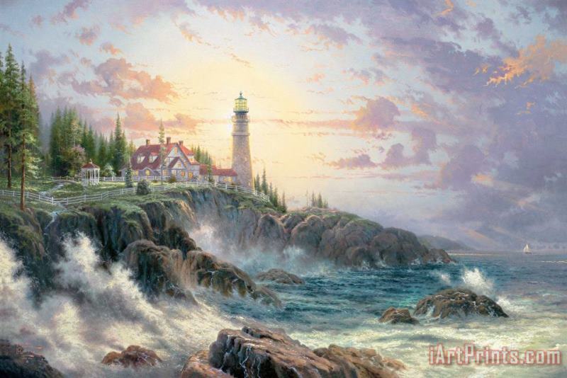 Thomas Kinkade Clearing Storms Art Painting