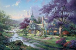 Thomas Kinkade Clocktower Cottage
