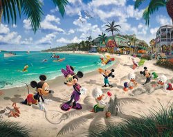 Thomas Kinkade Disney Mickey And Minnie in Florida