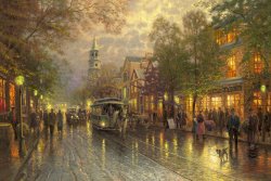 Thomas Kinkade Evening on The Avenue