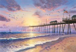 Thomas Kinkade Footprints in The Sand