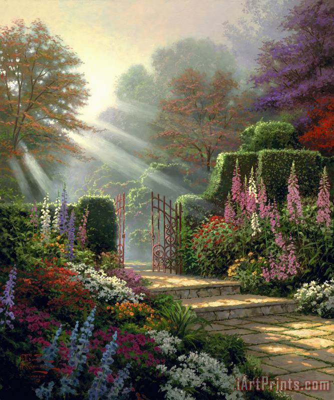 Garden of Grace painting - Thomas Kinkade Garden of Grace Art Print