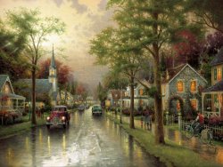 Thomas Kinkade Hometown Morning