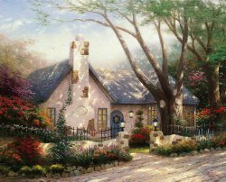 Thomas Kinkade Morning Glory Cottage