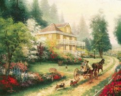 Thomas Kinkade Sunday at Apple Hill