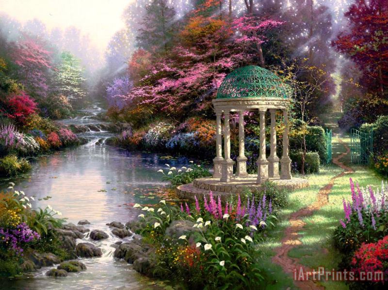 Thomas Kinkade The Garden of Prayer Art Painting