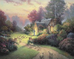 Thomas Kinkade The Good Shepherd's Cottage