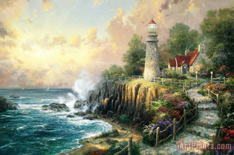 Thomas Kinkade The Light of Peace Art Painting