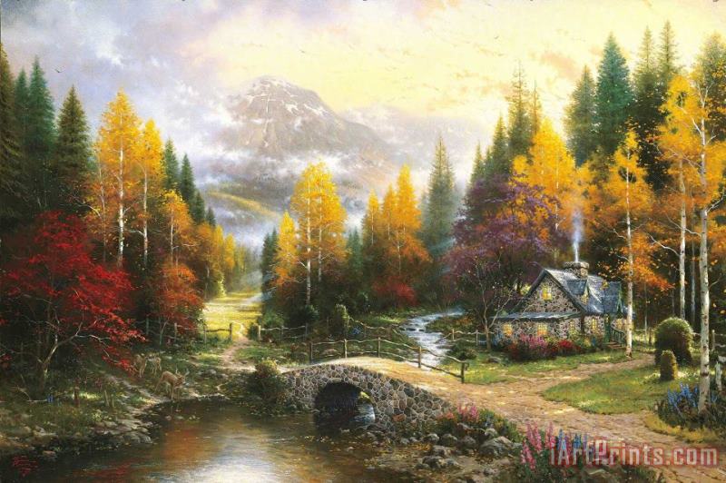 The Valley of Peace painting - Thomas Kinkade The Valley of Peace Art Print
