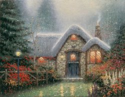 Thomas Kinkade The Woodsman's Thatch
