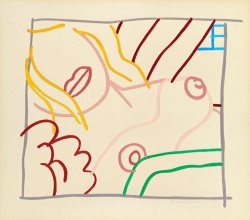 Tom Wesselmann Study for Bedroom Blonde Doodle, 1984