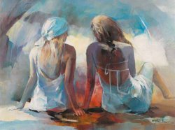 willem haenraets Two Girl Friends I