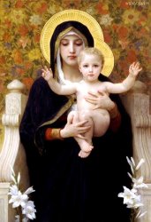 William Adolphe Bouguereau The Virgin of The Lilies
